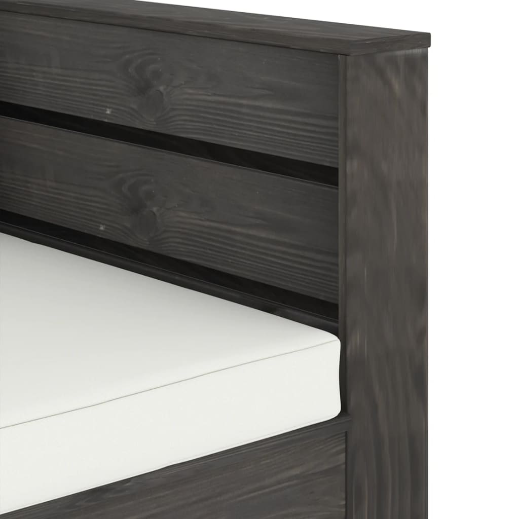-Delige Loungeset Met Kussens Geïmpregneerd Hout Crèmekleurig en grijs