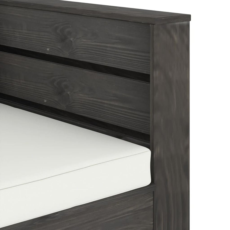 -Delige Loungeset Met Kussens Geïmpregneerd Hout Crèmekleurig en grijs