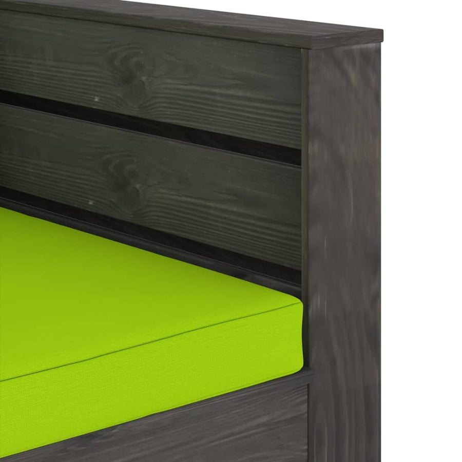 2-Delige Loungeset Met Kussens Grijs Geïmpregneerd Hout 2