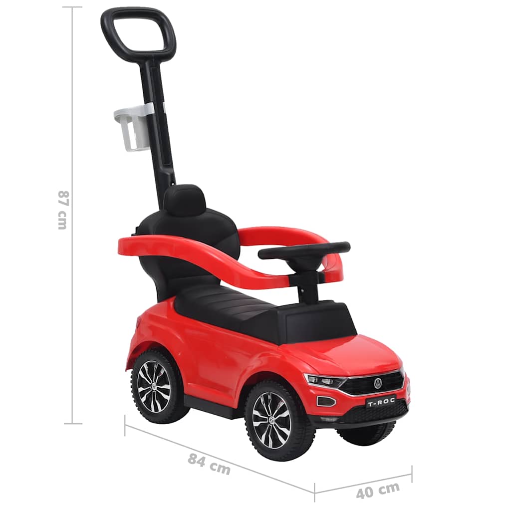 Loopauto Volkswagen T-Roc Rood Betongrijs