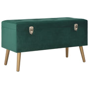 Bankje met opbergvak 80x34x42 cm groen