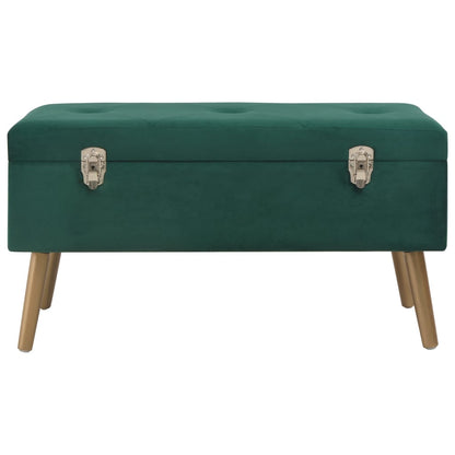 Bankje Met Opbergvak 80 Cm Fluweel Groen