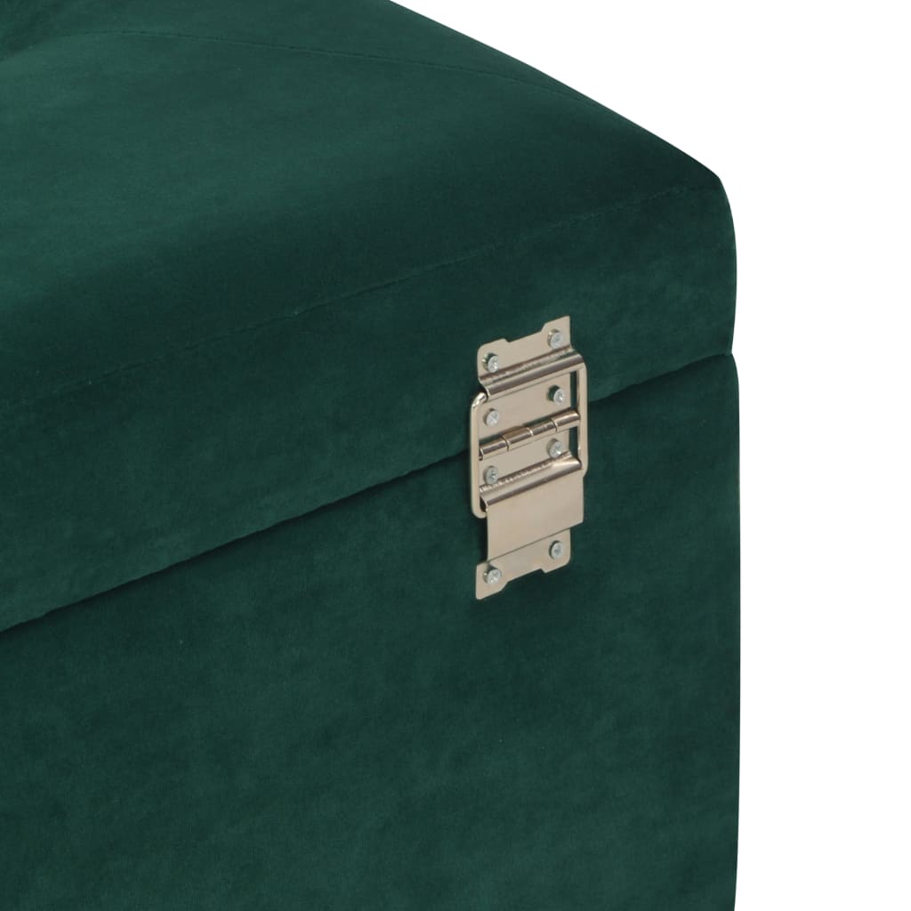 Bankje Met Opbergvak 80 Cm Fluweel Groen