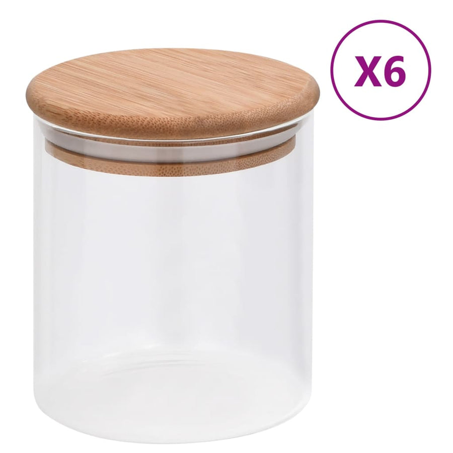 Opbergpotten Met Bamboe Deksel 00 Ml Glas 600 ml