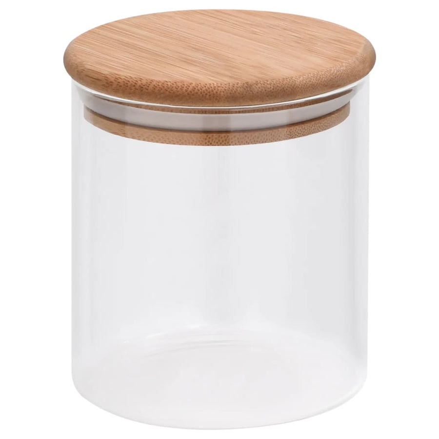 Opbergpotten Met Bamboe Deksel 00 Ml Glas 600 ml