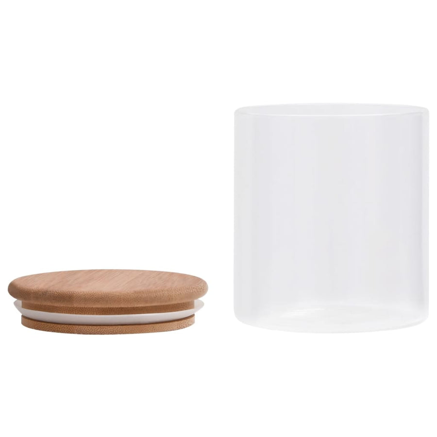Opbergpotten Met Bamboe Deksel 00 Ml Glas 600 ml