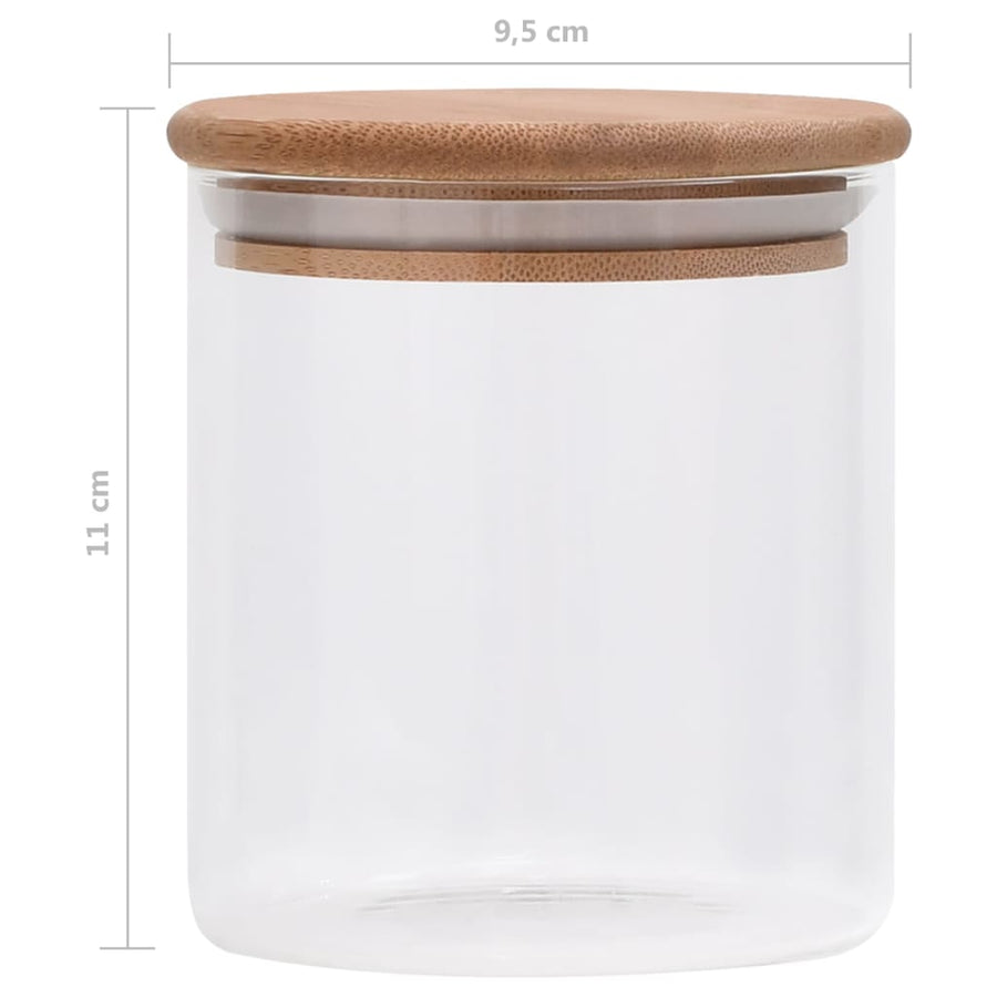 Opbergpotten Met Bamboe Deksel 00 Ml Glas 600 ml