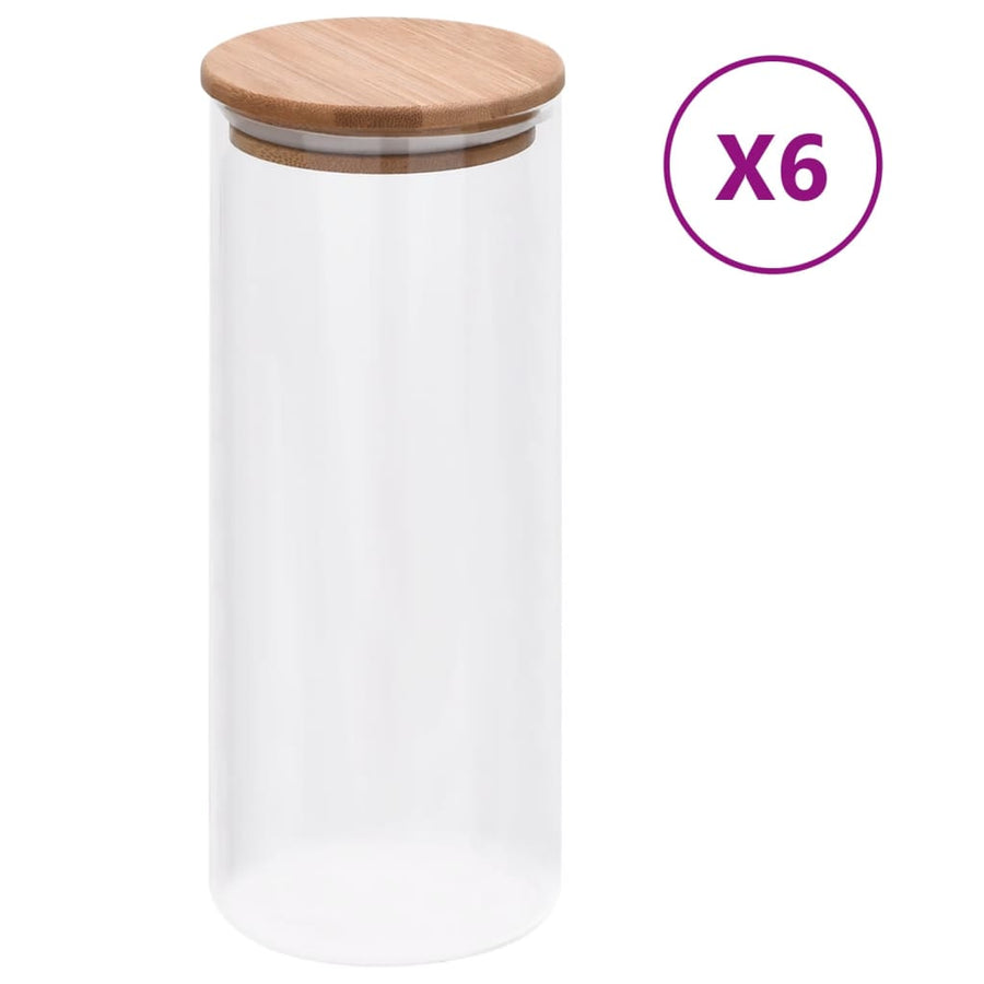 Opbergpotten Met Bamboe Deksel Glas 1000 ml