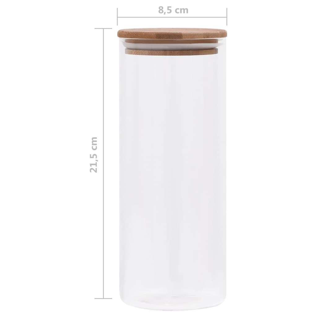 Opbergpotten Met Bamboe Deksel Glas 1000 ml