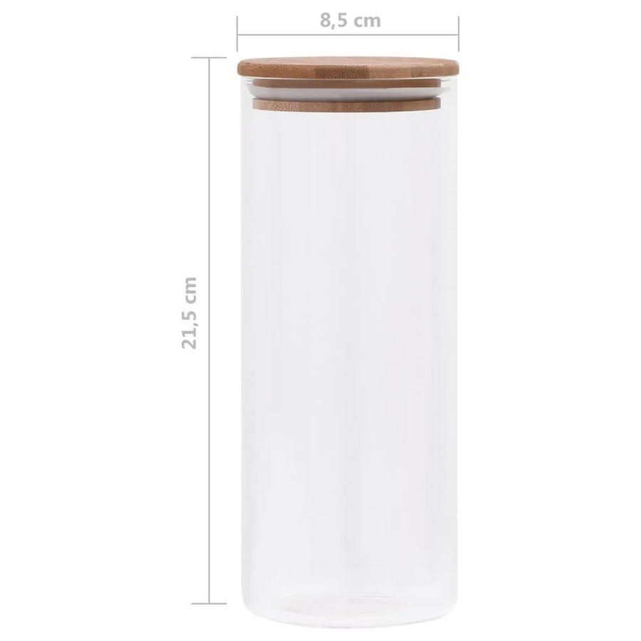 Opbergpotten Met Bamboe Deksel Glas 1000 ml