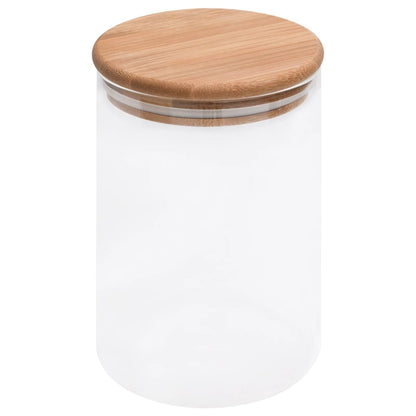 Opbergpotten Met Bamboe Deksels Glas 800 ml