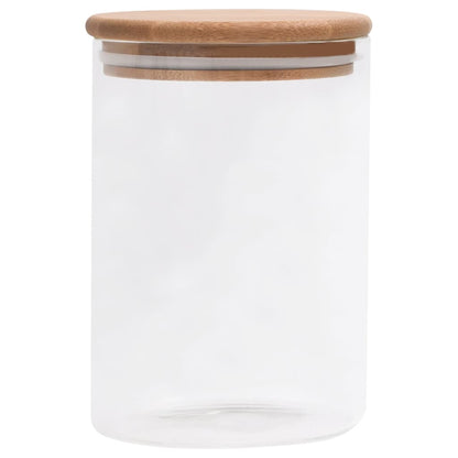 Opbergpotten Met Bamboe Deksels Glas 800 ml