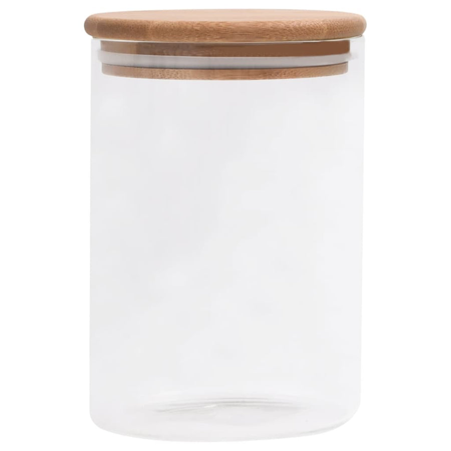 Opbergpotten Met Bamboe Deksels Glas 800 ml