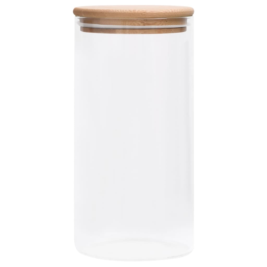 Opbergpotten Met Bamboe Deksels Glas 1200 ml