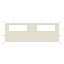 Prieelzijwand Met Ramen Kleurig 6 x 2 m Crème