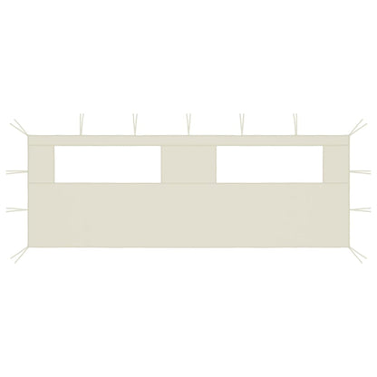 Prieelzijwand Met Ramen Kleurig 6 x 2 m Crème