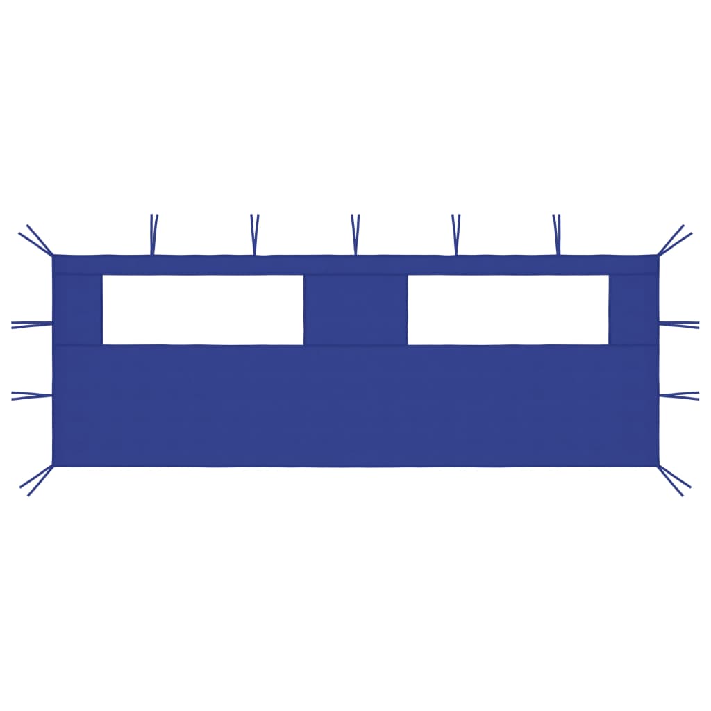 Prieelzijwand Met Ramen 6 x 2 m Blauw