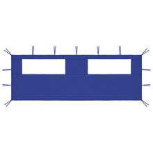 Prieelzijwand Met Ramen 6 x 2 m Blauw