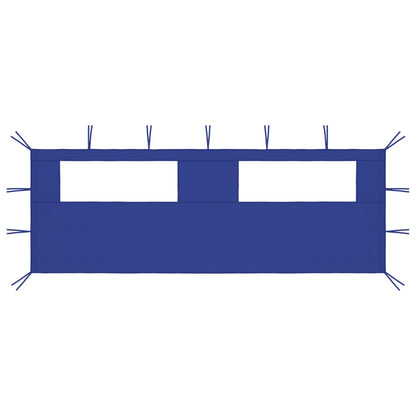 Prieelzijwand Met Ramen 6 x 2 m Blauw