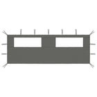 Prieelzijwand 6 x 2 m antraciet met ramen