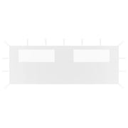 Prieelzijwand 600x200 cm wit met ramen