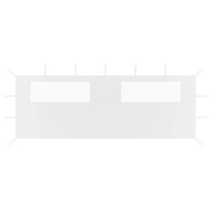 Prieelzijwand Met Ramen 6 x 2 m Wit