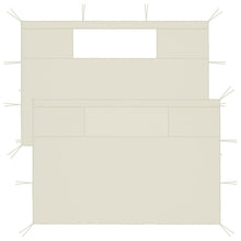 Prieelzijwanden Met Ramen 2 St Kleurig 4.35 x 2.1 m Crème