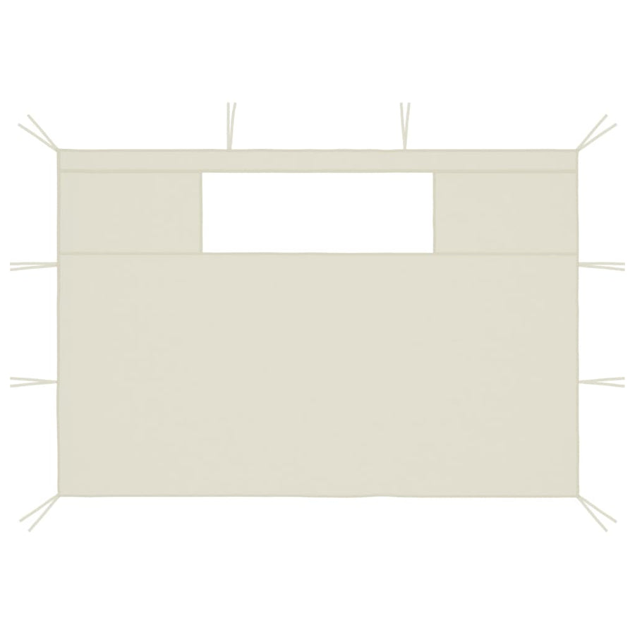 Prieelzijwanden Met Ramen 2 St Kleurig 4.35 x 2.1 m Crème