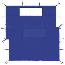 Prieelzijwanden Met Ramen 2 St 4.35 x 2.1 m Blauw