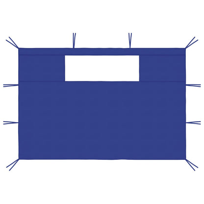 Prieelzijwanden Met Ramen 2 St 4.35 x 2.1 m Blauw