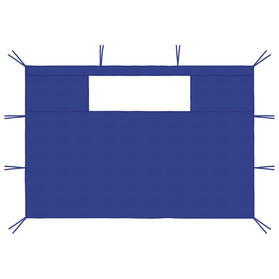 Prieelzijwanden Met Ramen 2 St 4.35 x 2.1 m Blauw