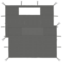 Prieelzijwanden Met Ramen 2 St Kleurig 4.35 x 2.1 m Antraciet