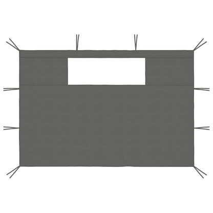 Prieelzijwanden Met Ramen 2 St Kleurig 4.35 x 2.1 m Antraciet