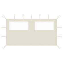 Prieelzijwand Met Ramen Kleurig 4 x 2 m Crème