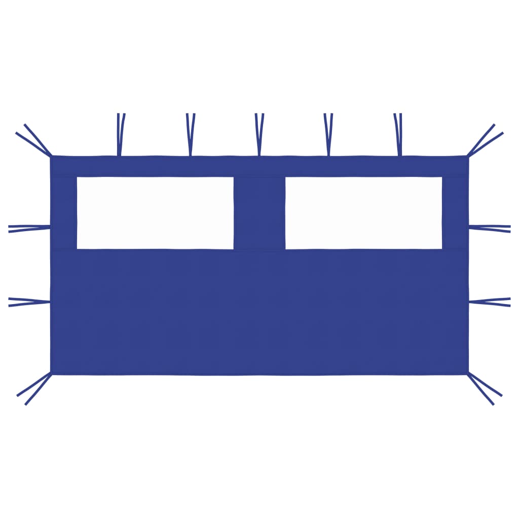 Prieelzijwand Met Ramen 4 x 2 m Blauw