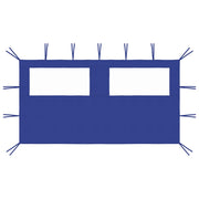 Partytent zijwand 400x200 cm blauw met ramen