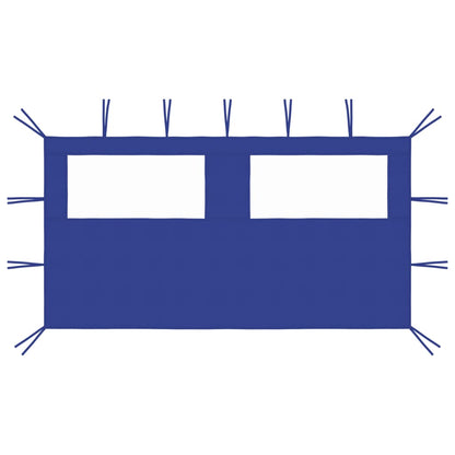 Prieelzijwand Met Ramen 4 x 2 m Blauw