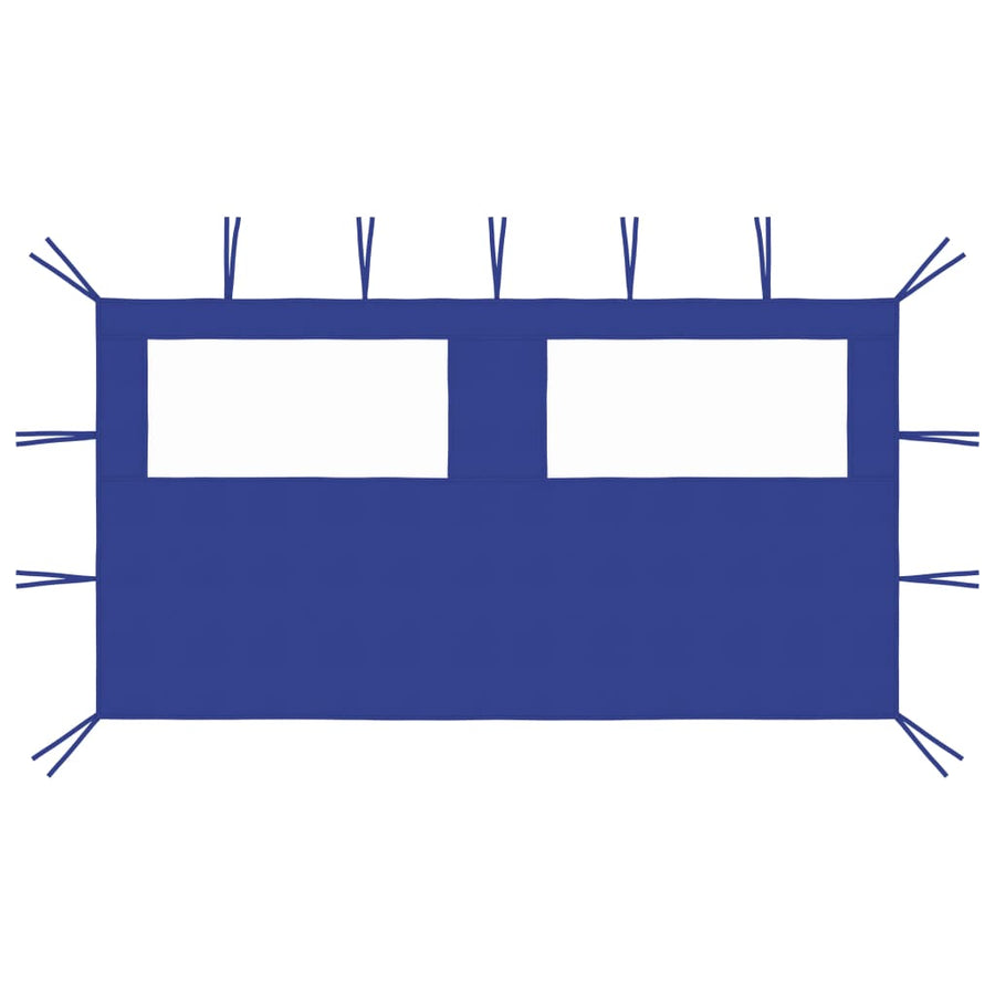 Prieelzijwand Met Ramen 4 x 2 m Blauw