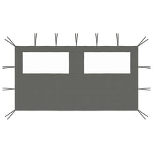 Prieelzijwand Met Ramen Kleurig 4 x 2 m Antraciet