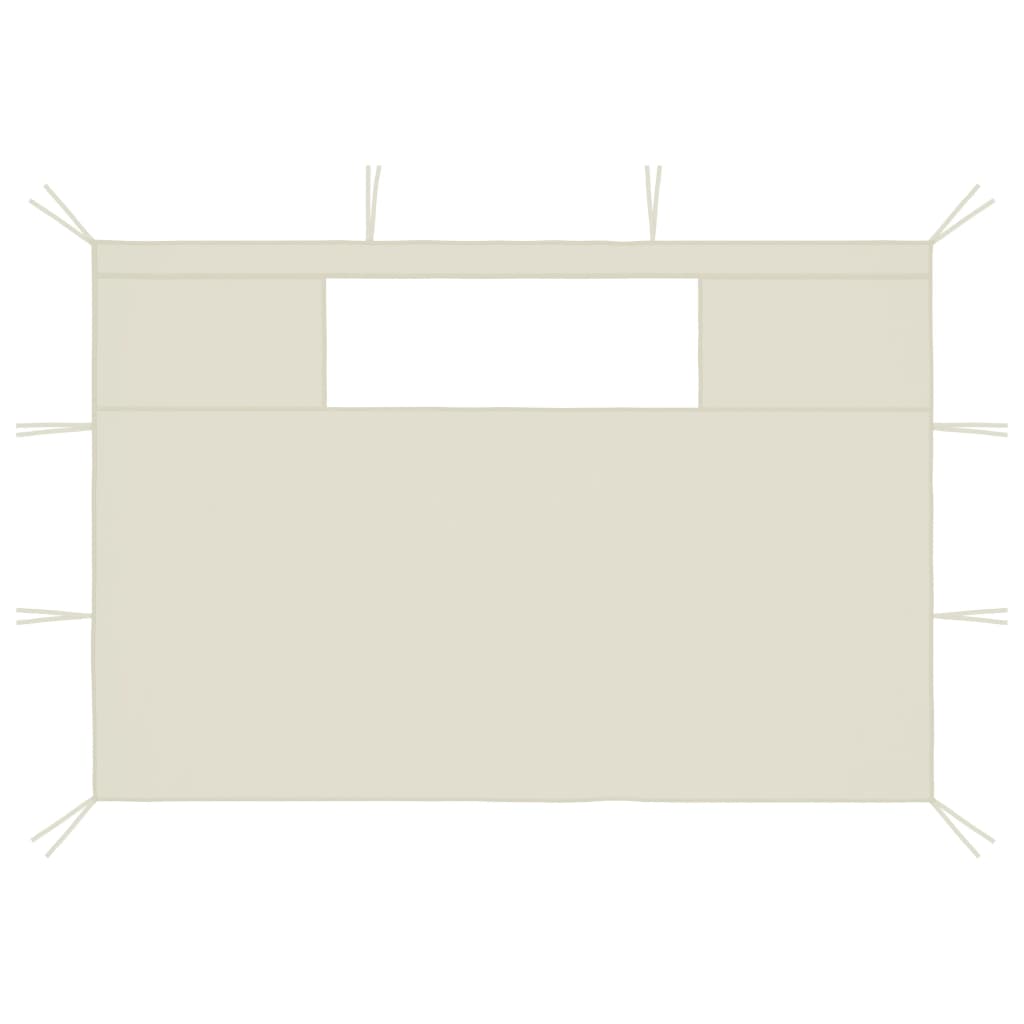 Prieelzijwanden Met Ramen 2 St Kleurig 4.1 x 2.1 m Crème
