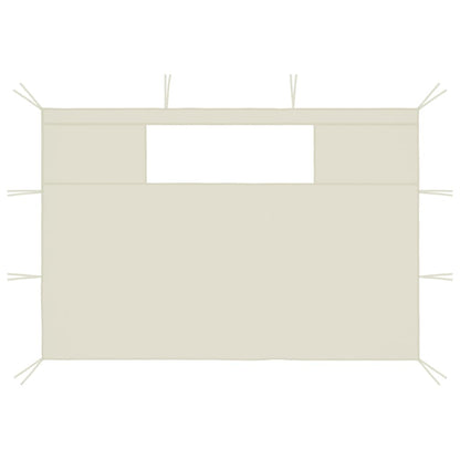 Prieelzijwanden Met Ramen 2 St Kleurig 4.1 x 2.1 m Crème