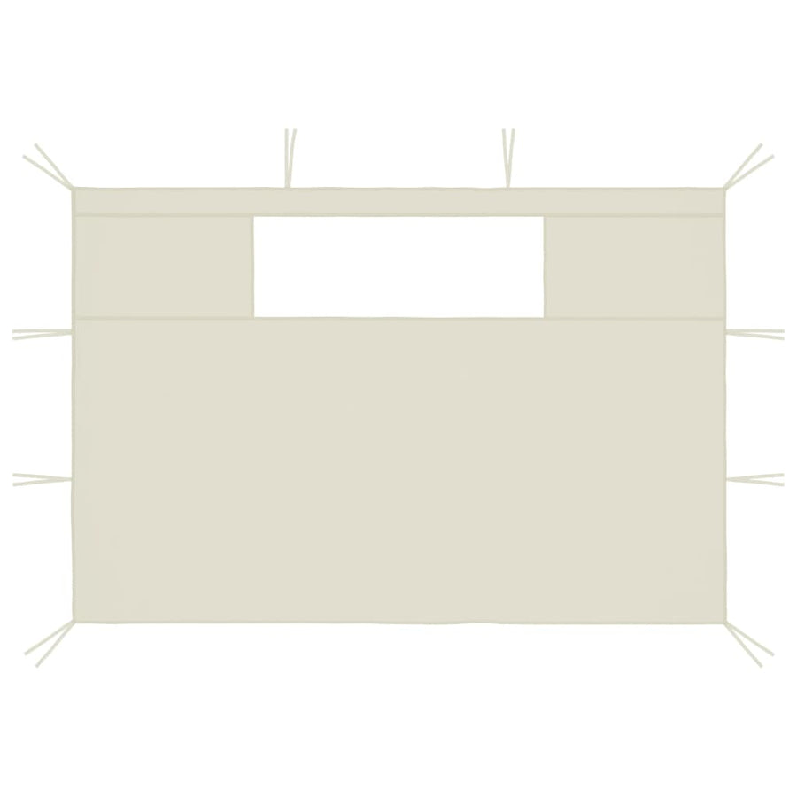 Prieelzijwanden Met Ramen 2 St Kleurig 4.1 x 2.1 m Crème