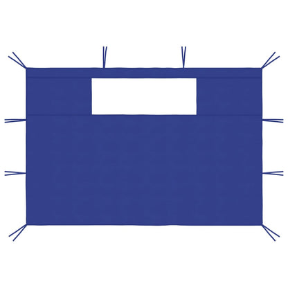 Prieelzijwanden Met Ramen 2 St 4.1 x 2.1 m Blauw