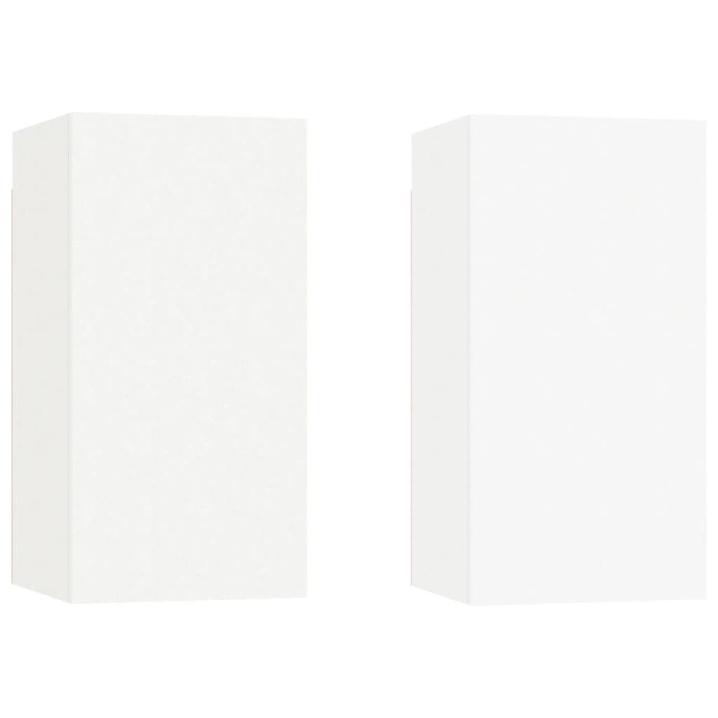 Tv-Meubelen 30,5X30X60 Cm Bewerkt Hout 2 30.5 x 30 x 60 cm Wit