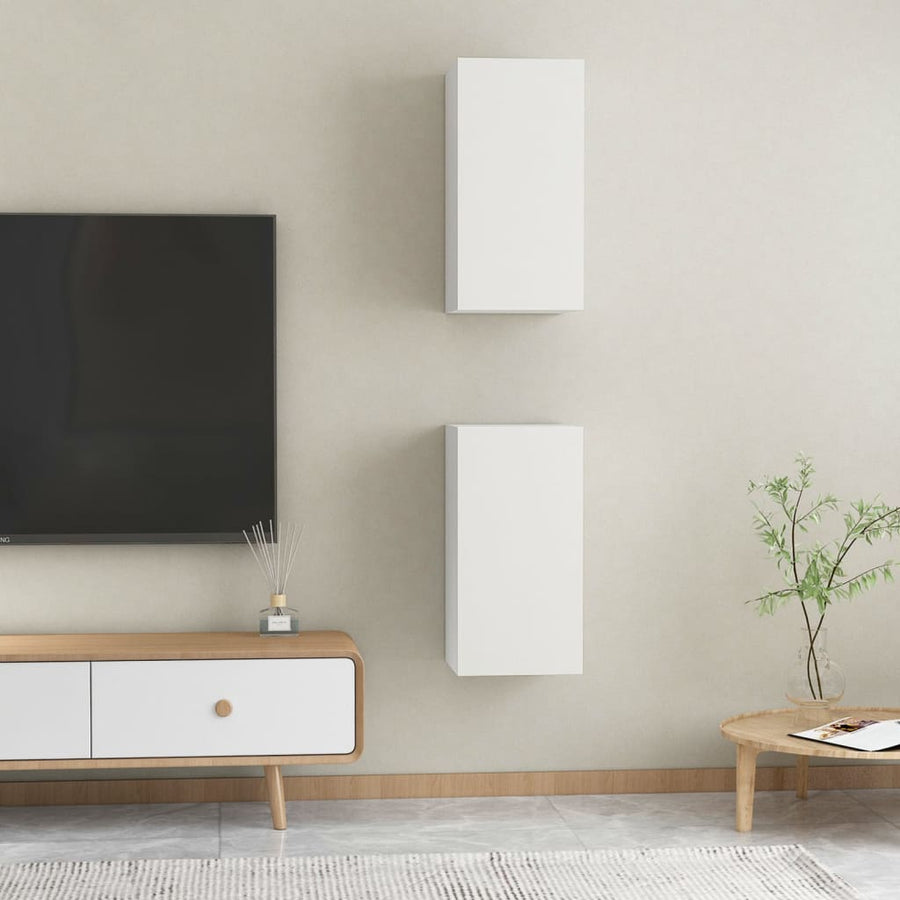 Tv-Meubelen 30,5X30X60 Cm Bewerkt Hout 2 30.5 x 30 x 60 cm Wit