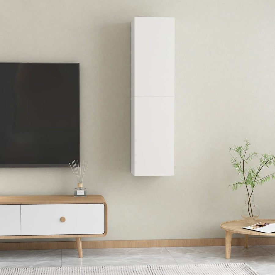 Tv-Meubelen 30,5X30X60 Cm Bewerkt Hout 2 30.5 x 30 x 60 cm Wit