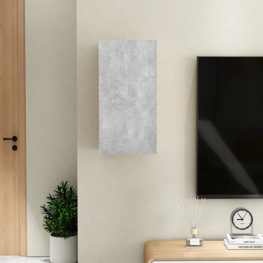 Tv-meubel 30,5x30x60 cm spaanplaat betongrijs 1 30.5 x 30 x 60 cm Betongrijs