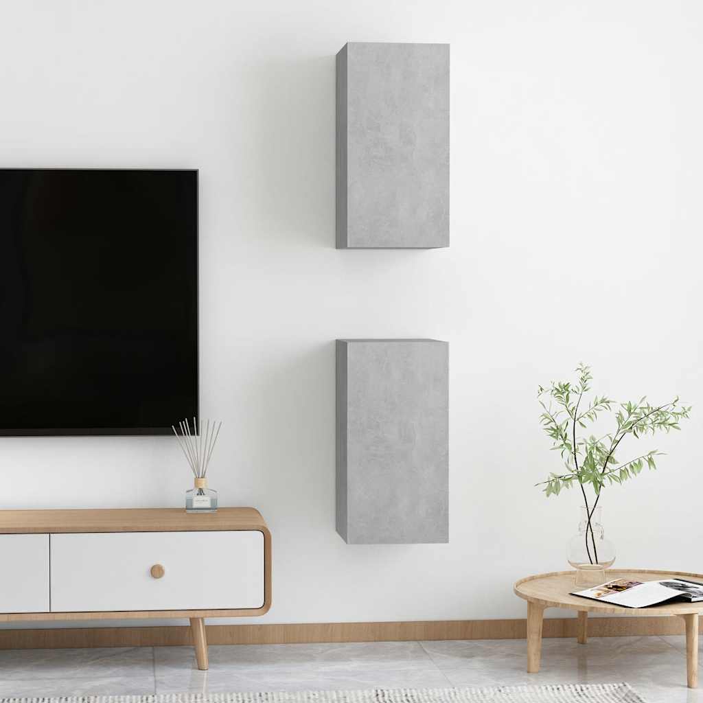 Tv-Meubelen 30,5X30X Bewerkt Hout 2 60 cm Betongrijs