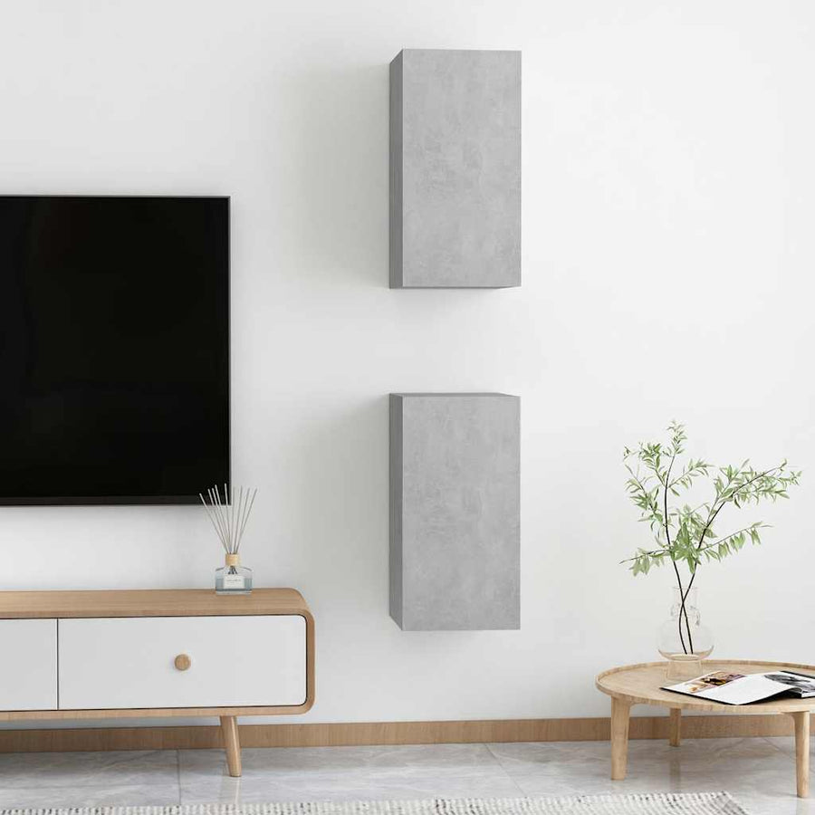 Tv-Meubelen 30,5X30X Bewerkt Hout 2 60 cm Betongrijs