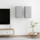 Tv-kast 2 stuks 30.5x30x60 cm betongrijs bewerkt hout